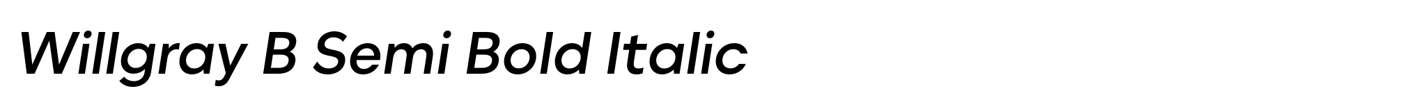 Willgray B Semi Bold Italic image